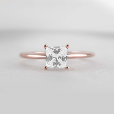 Shown in 1.0 Carat * The Allison Solitaire Engagement Ring | Lisa Robin#shape_princess
