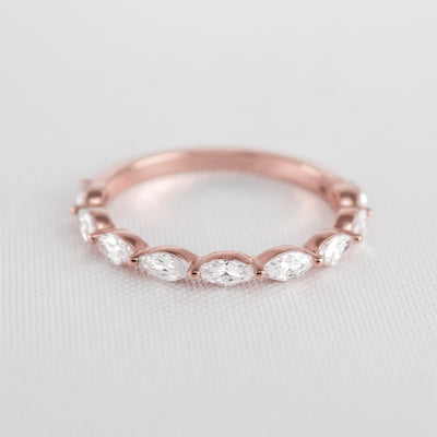 The Finley Marquise Diamond Wedding Ring - Lisa Robin#color_18k-rose-gold