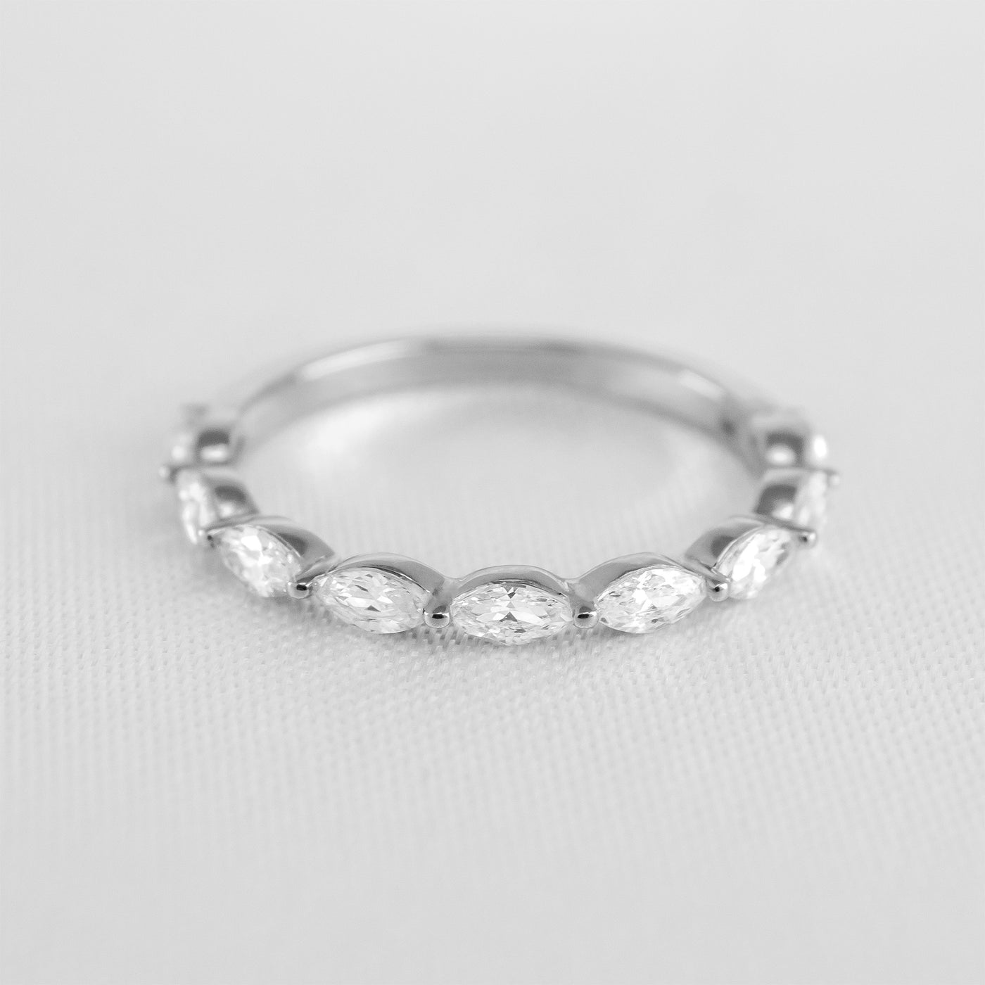 The Finley Marquise Diamond Wedding Ring - Lisa Robin#color_10k-white-gold