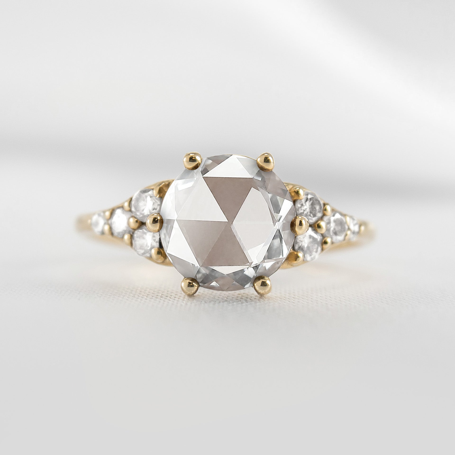 Shown in 1.35 carat*The Parker Rose Cut Diamond Ring | Lisa Robin#color_14k-yellow-gold