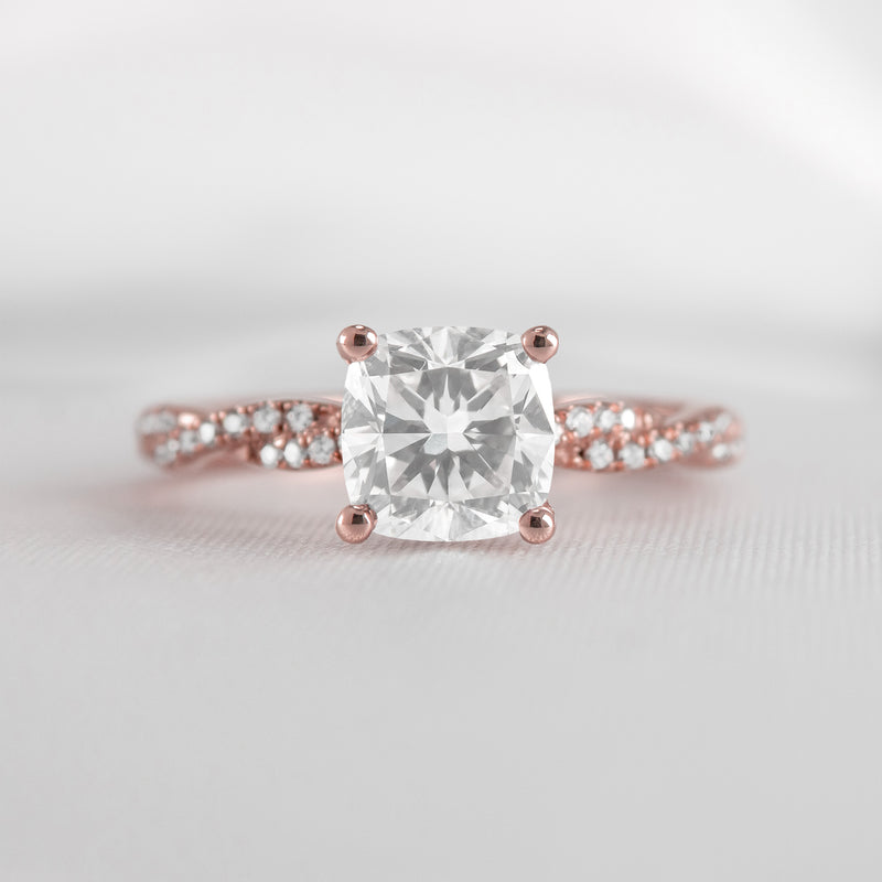 Shown in 1.5 Carat * The Remy Diamond Twist Engagement Ring | Lisa Robin