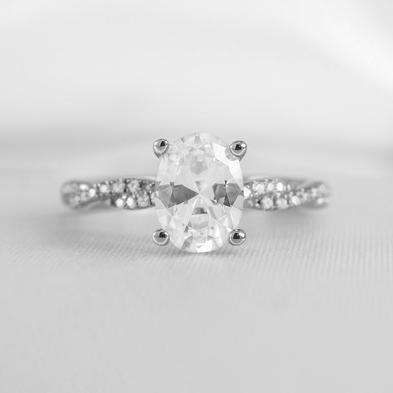 Shown in 1.80 Carat * The Remy Diamond Twist Engagement Ring | Lisa Robin