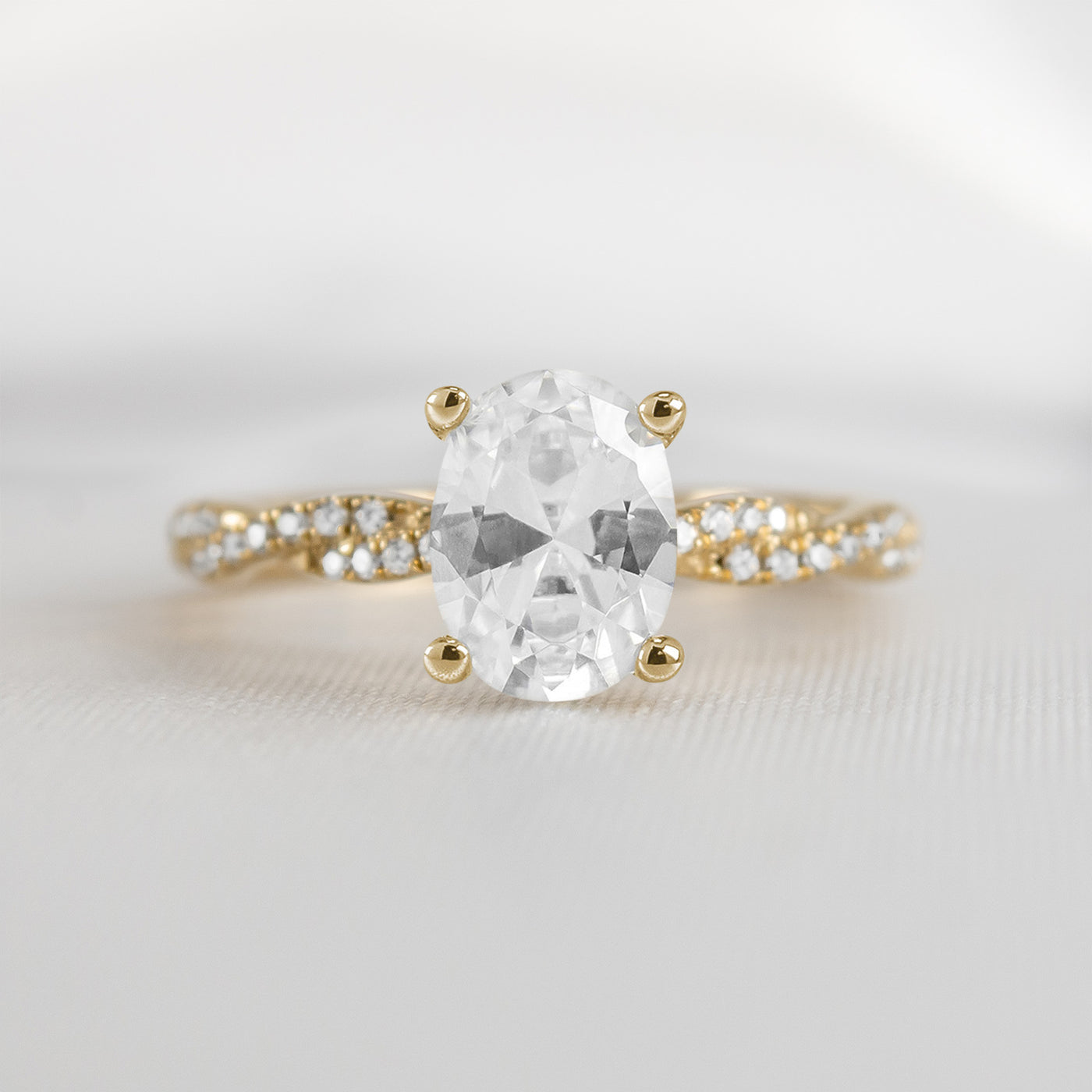 Shown in 1.80 Carat * The Remy Diamond Twist Engagement Ring | Lisa Robin#color_14k-yellow-gold