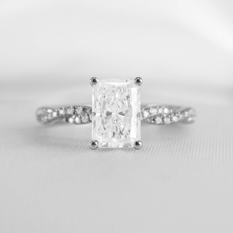 Shown in 1.80 Carat * The Remy Diamond Twist Engagement Ring | Lisa Robin