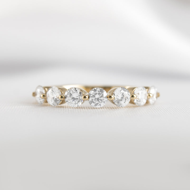 The Taryn Floating 7 Stone Diamond Wedding Ring | Lisa Robin