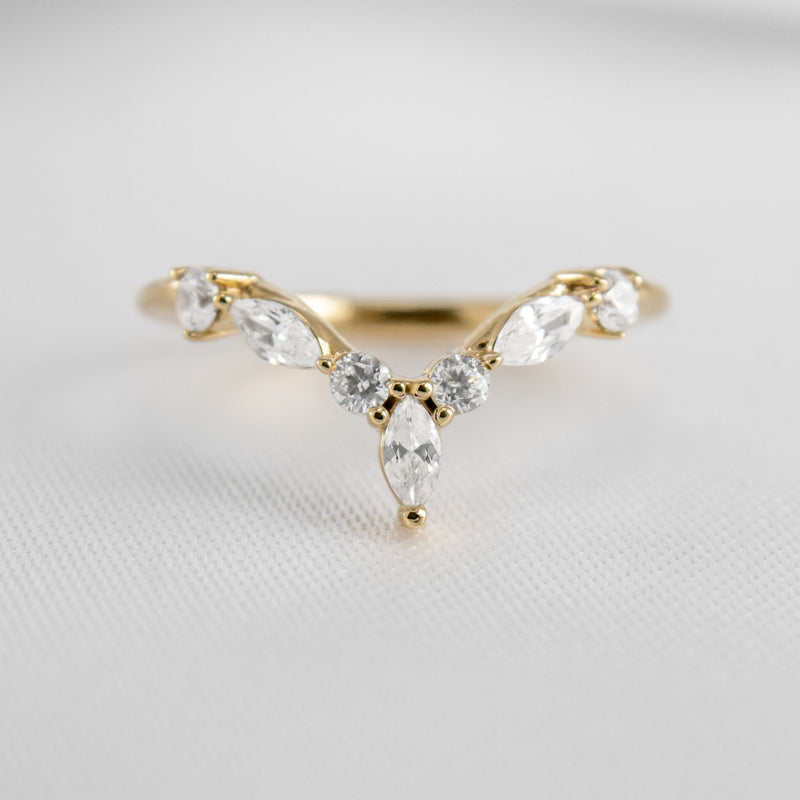 The Jaden Marquise Diamond Chevron Ring | Lisa Robin