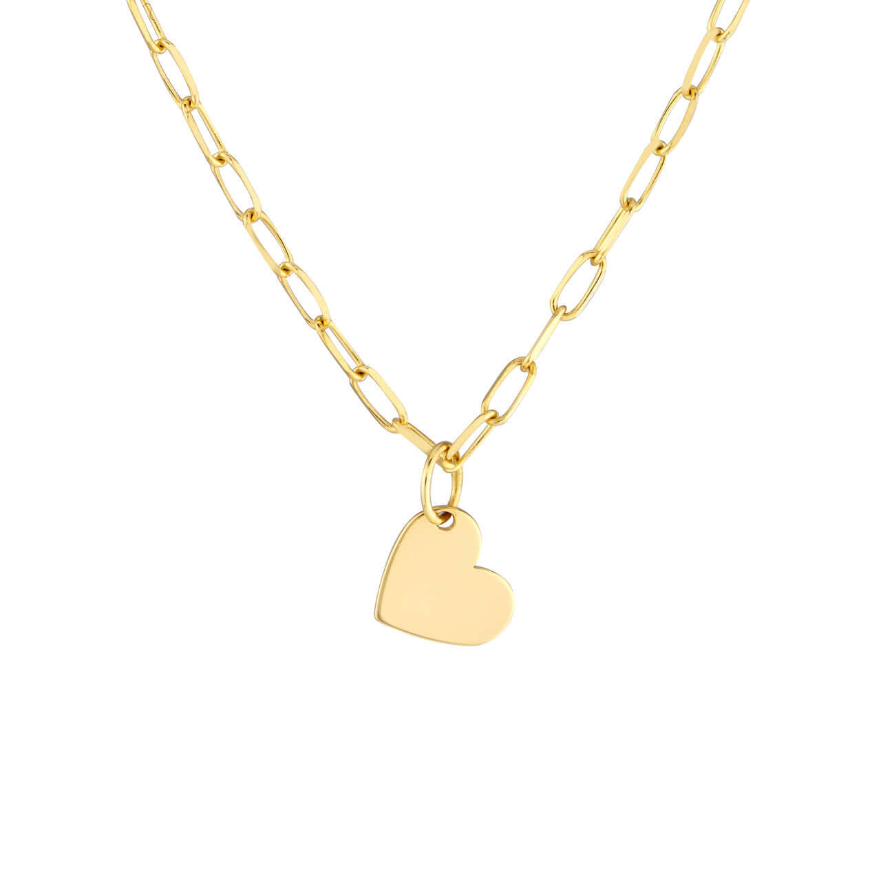 Heart Paper Clip Chain Necklace | Lisa Robin