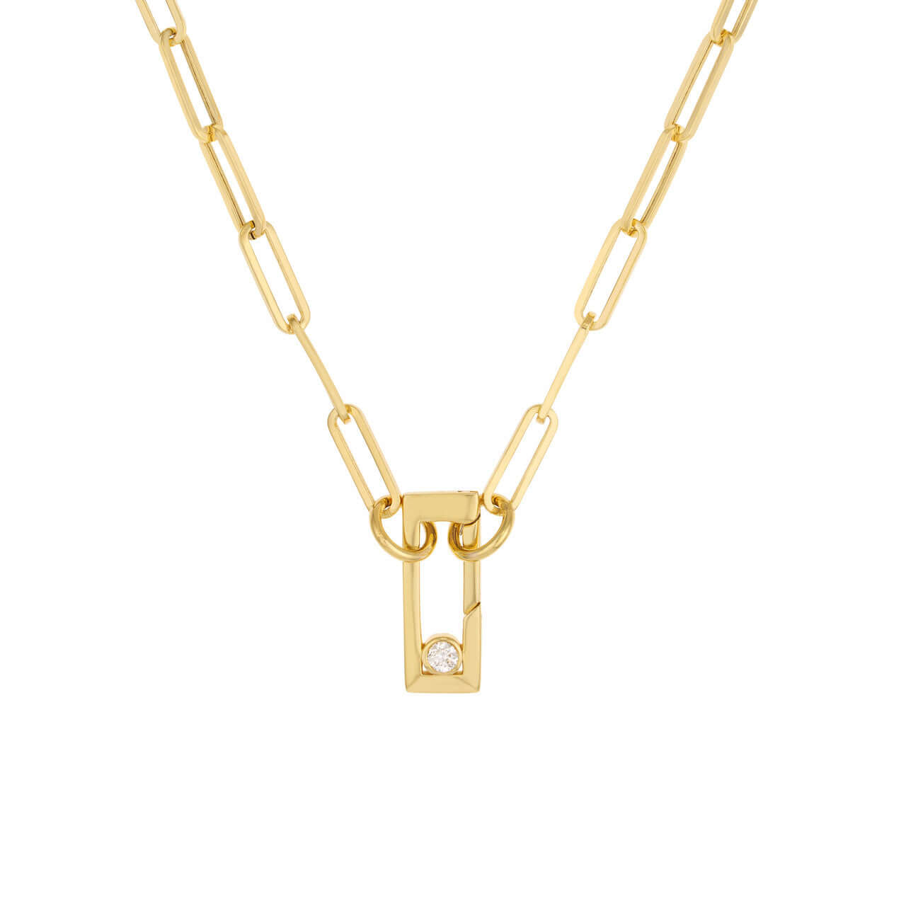 Rectangular Diamond Push Lock | Lisa Robin